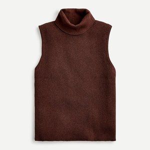 J. Crew Ribbed mockneck sweater tank, NWT